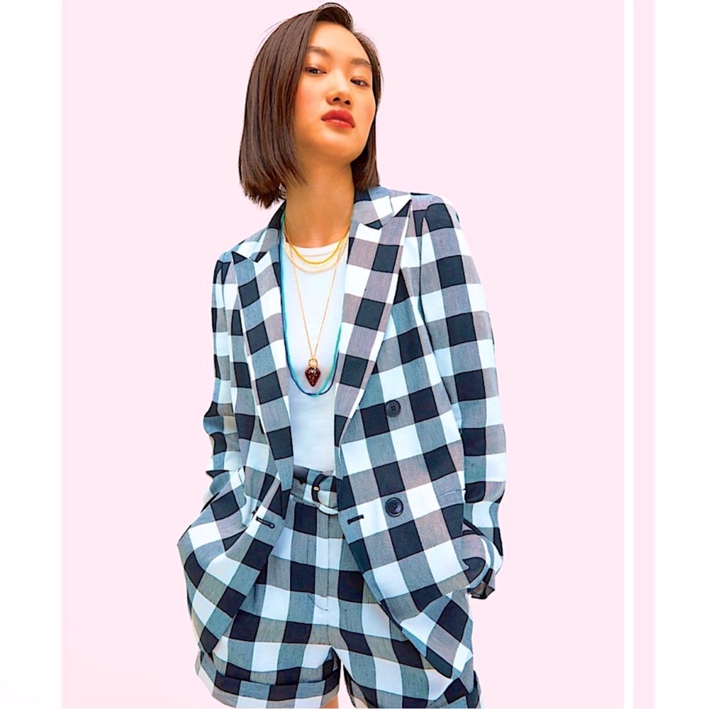 Kate Spade Gingham Blazer Size 10